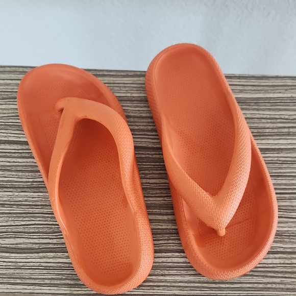 Orange Flip Flop Sandals - Picture 1 of 7